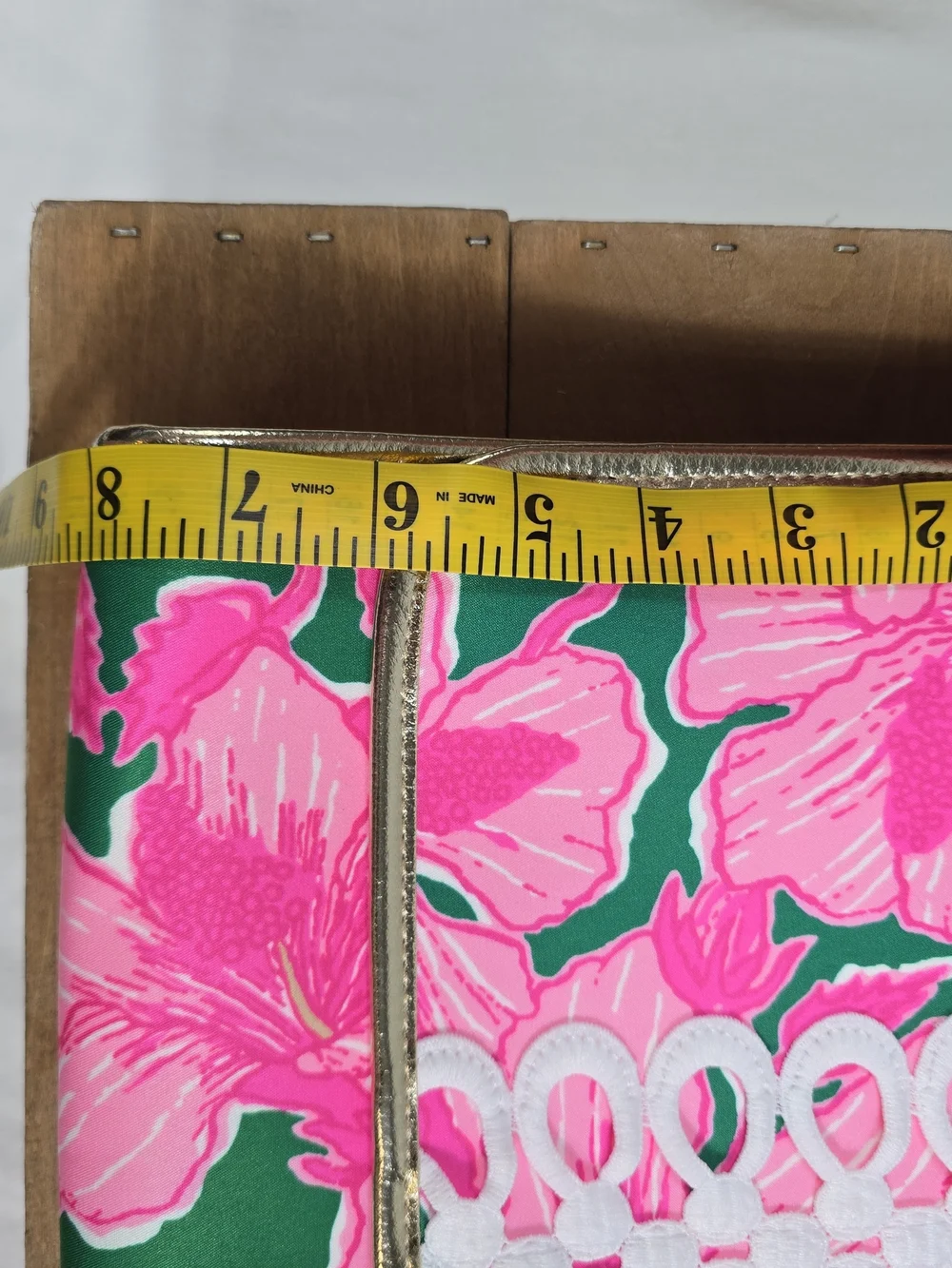 Pink Floral Fold-Over Clutch Handbag